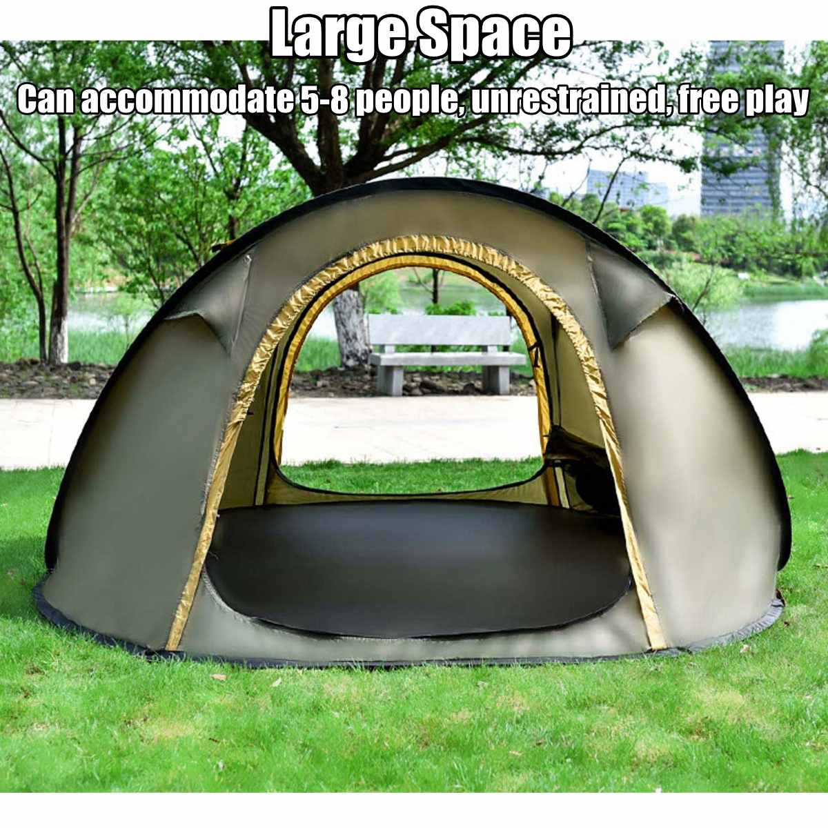 Goat 5-8 People Automatic amily Hiking Pop Up Quick Shelter Outdoor Traveling Camping Tent